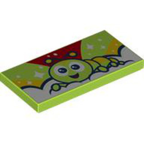 Flat Tile 2x4 Number 206 Bright Yellowish Green