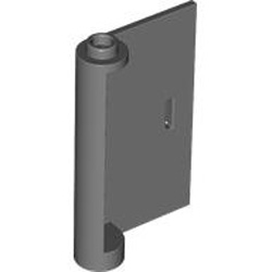 Right Door with Knob Hinge 1x3x4 Dark Stone Grey Right Door with Knob Hinge 1x3x4 Dark Stone Grey