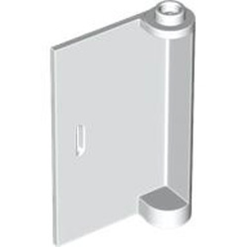 Left Door with Knob Hinge 1x3x4 White
