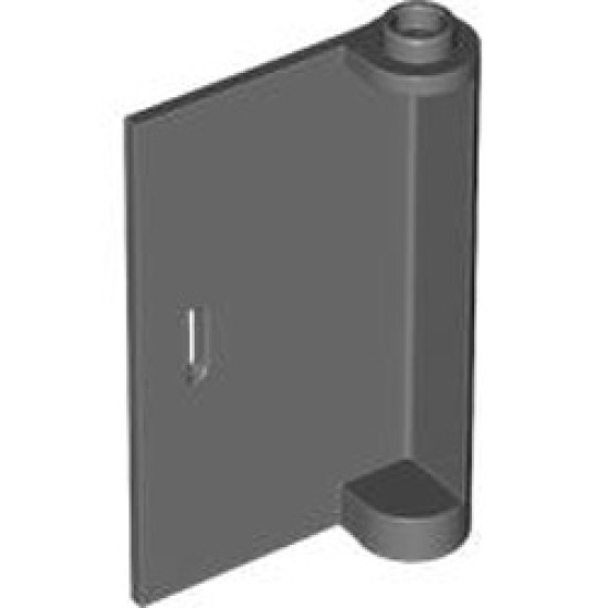 Left Door with Knob Hinge 1x3x4 Dark Stone Grey
