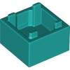 Box 2x2 Bottom Number 1 Bright Bluish Green