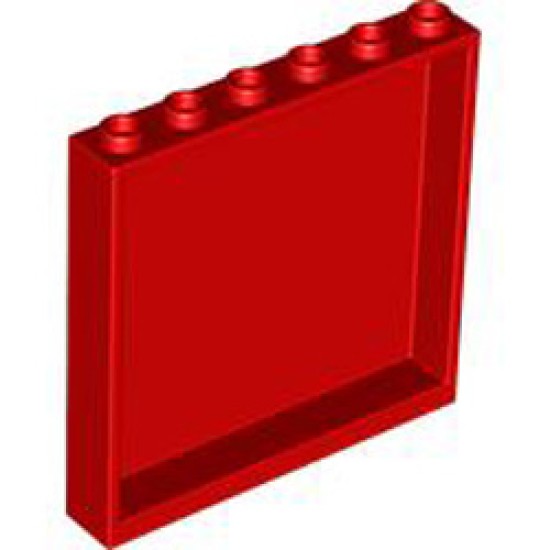 Wall Element 1x6x5, ABS Bright Red