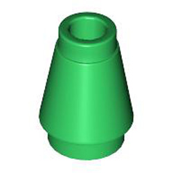 Nose Cone Small 1x1 Dark Green
