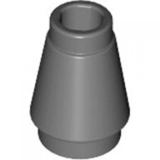Nose Cone Small 1x1 Dark Stone Grey