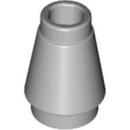 Nose Cone Small 1x1 Medium Stone Grey