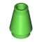 Nose Cone Small 1x1 Bright Green