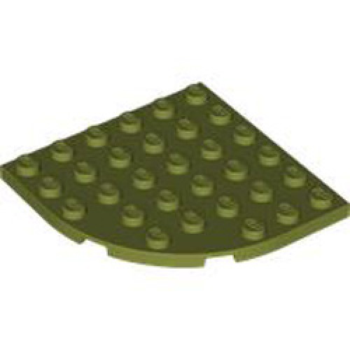Plate 6x6 with Bow Olive Green