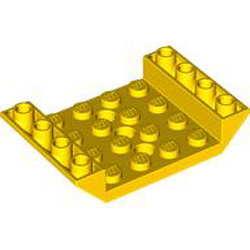 Inverted Roof Tile 4x6 with 3 Holes Bright Yellow