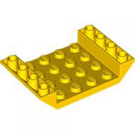 Inverted Roof Tile 4x6 with 3 Holes Bright Yellow