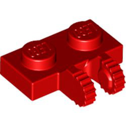 Plate 1x2 with Fork, Vertical (9 Teeth) Bright Red