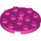 Plate 4x4 Round with Snap Bright Purple