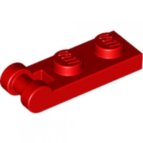 Plate 1x2 with Shaft Diameter 3.2 Bright Red