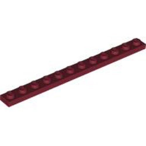 Plate 1x12 Dark Red
