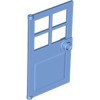 Door with Panes Front Frame 1x4x6 Medium Blue