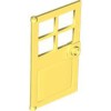 Door with Panes Front Frame 1x4x6 Cool Yellow