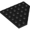 Corner Plate 6x6x45 Degree Black