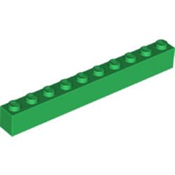 Brick 1x10 Dark Green