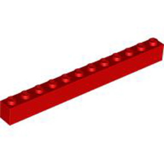Brick 1x12 Bright Red