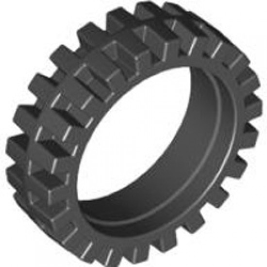 Tyre Low Narrow Diameter 24x7mm Black