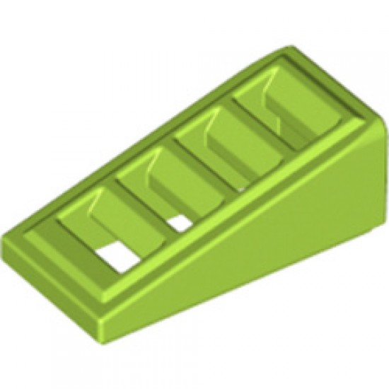 Roof Tile with Lattice 1x2x2/3 Bright Yellowish Green