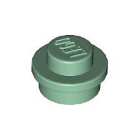 Round Plate 1x1 Sand Green