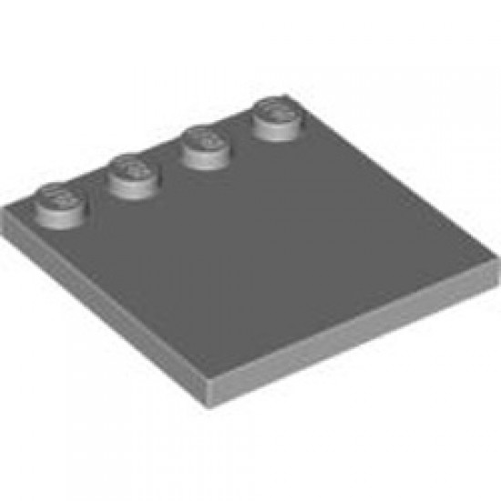 Plate 4x4 with 4 Knobs Medium Stone Grey