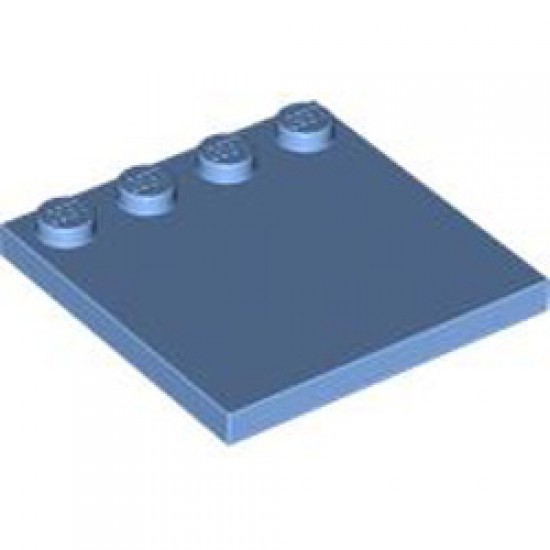 Plate 4x4 with 4 Knobs Medium Blue