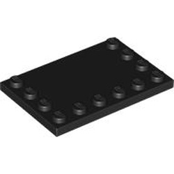 Plate 4x6 with 12 Knobs Black Plate 4x6 with 12 Knobs Black