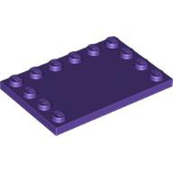 Plate 4x6 with 12 Knobs Medium Lilac