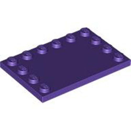 Plate 4x6 with 12 Knobs Medium Lilac