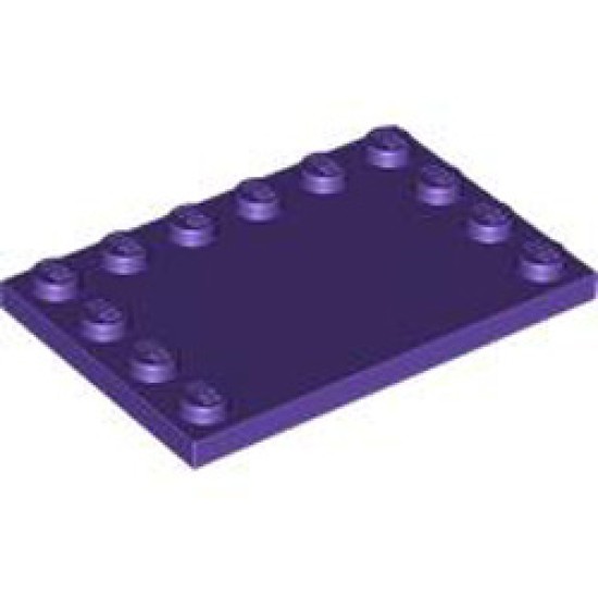 Plate 4x6 with 12 Knobs Medium Lilac