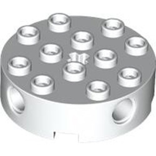Technic Brick 4x4 Round White