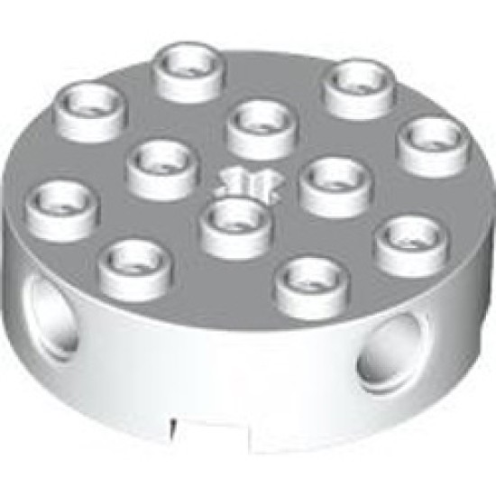 Technic Brick 4x4 Round White