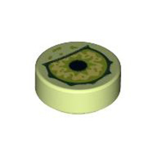 Flat Tile 1x1 Round Number 122 Spring Yellowish Green