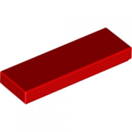 Flat Tile 1x3 Bright Red
