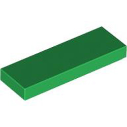 Flat Tile 1x3 Dark Green