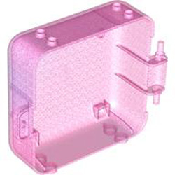 Box 3x8x6 2/3 with Hinge Male Transparent Medium Violet with Opalescence