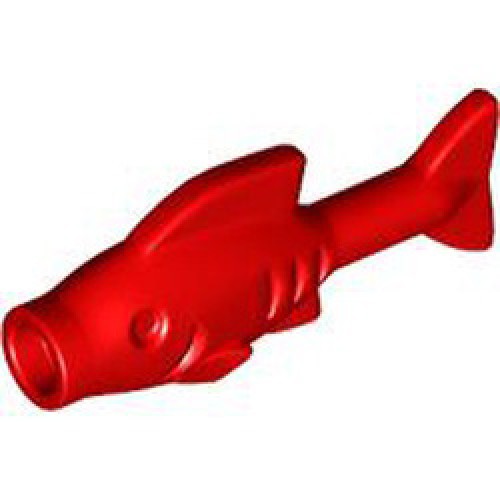 Fish with Knob Bright Red