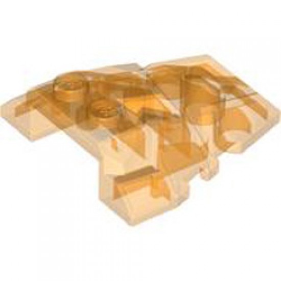 Roof Rock Tile 4x4 with Angle Transparent Bright Orange