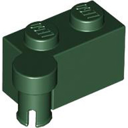 Hinge 1x2 Upper Part Earth Green