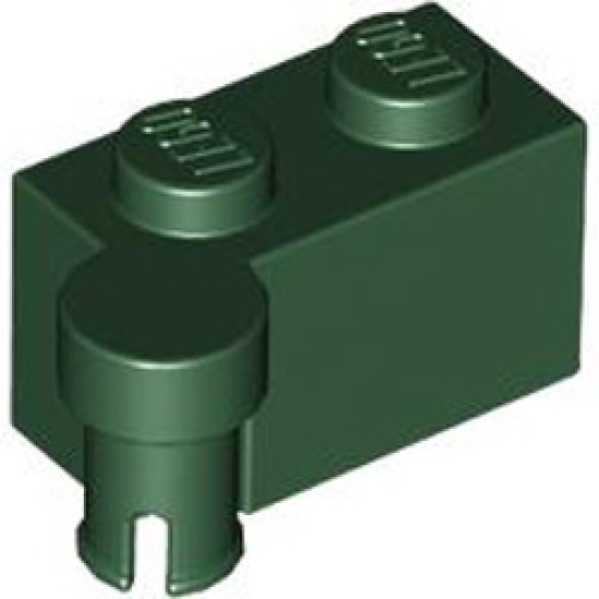 Hinge 1x2 Upper Part Earth Green