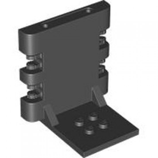 Plate 4x5x5 1/3 with Horizontal Fork Black