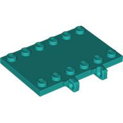 Plate 4x6 with Vertical Stub Bright Bluish Green