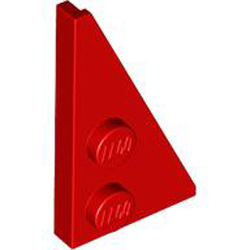 Right Plate 2x4 Degree 27 Bright Red
