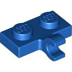 Plate 1x2 with 1 Horizontal Snap Bright Blue