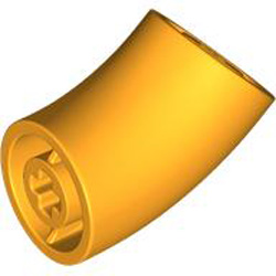 Design Element Degree 135 with Crosshole Number 2 Flame Yellowish Orange