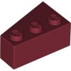 Right Roof Tile 2x3 Dark Red