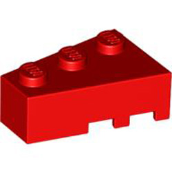 Left Roof Tile 2x3 Bright Red Left Roof Tile 2x3 Bright Red