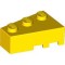 Left Roof Tile 2x3 Bright Yellow