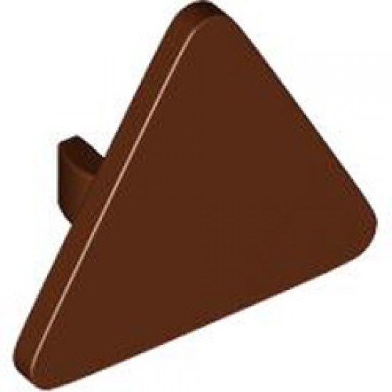 Triangular Sign with Snap Reddish Brown